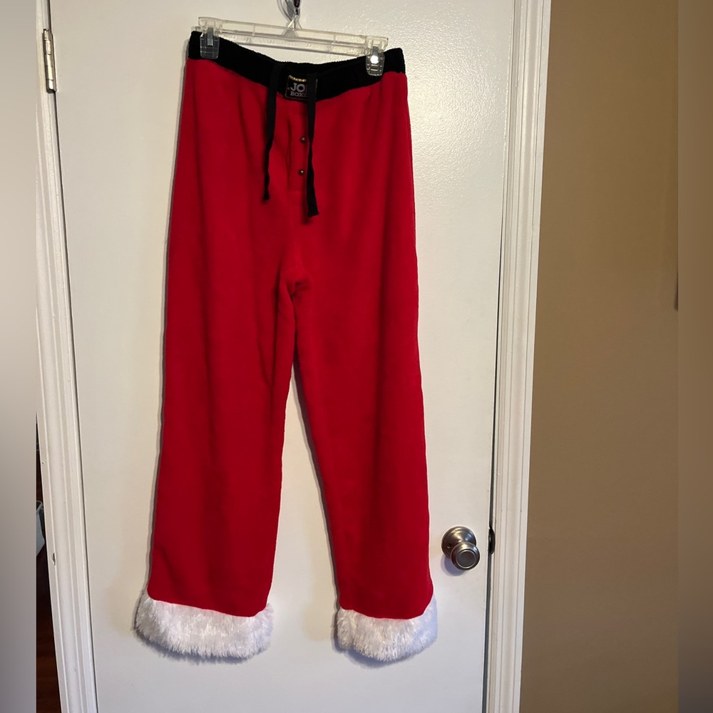 Joe Boxer Santa Costume super soft pajama pants with bells-  size medium